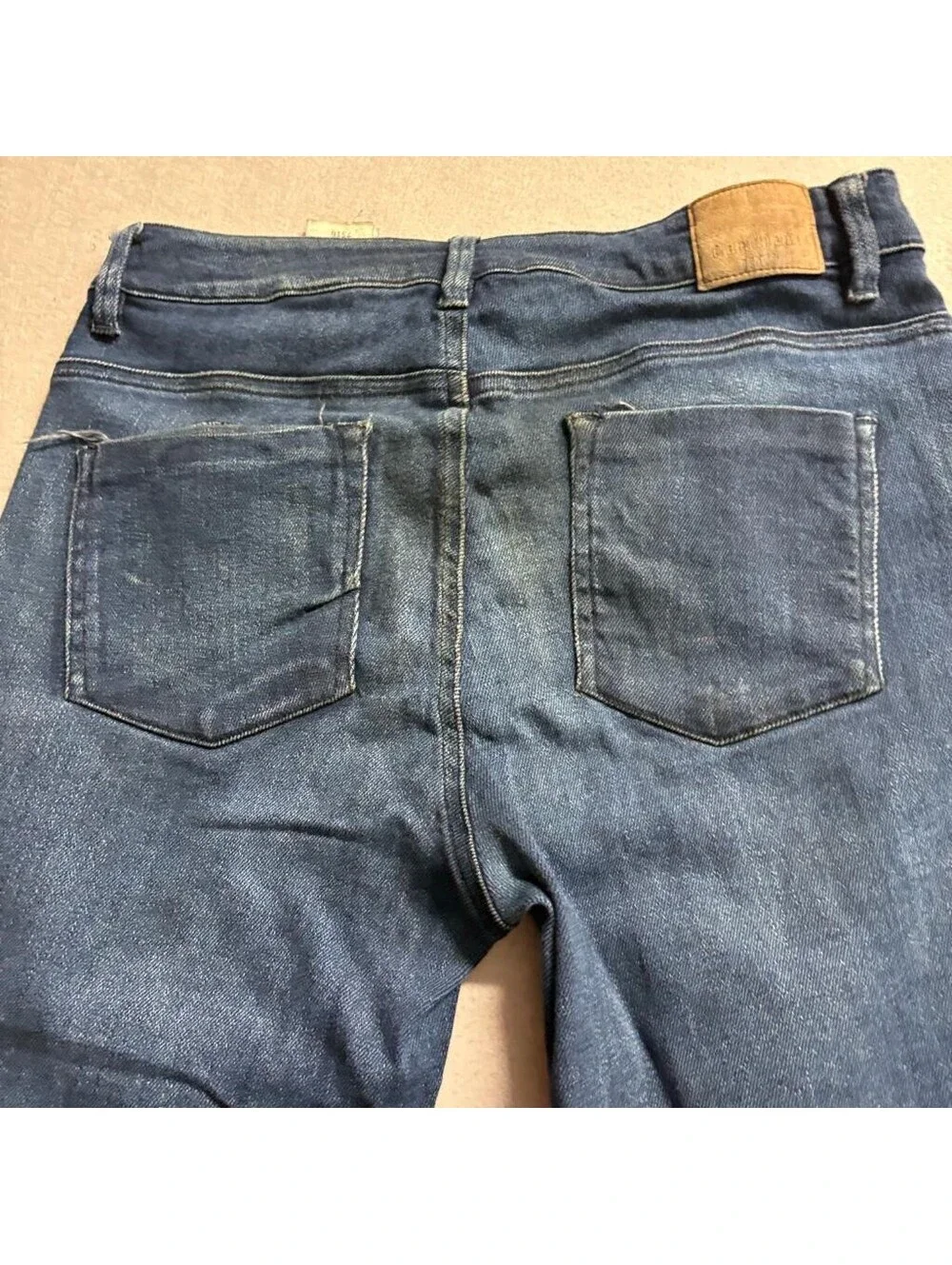 Candiani Denim Jeans Womens Size Medium Blue Distressed Italian Cotton Blend
